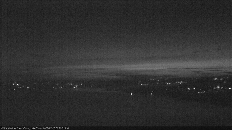 Lake Travis webcam, July 25, 2020 9:25 PM CT