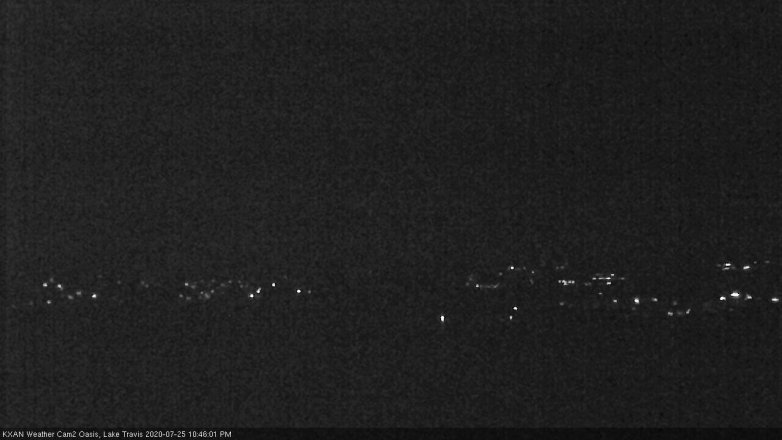 Lake Travis webcam, July 25, 2020 10:45 PM CT
