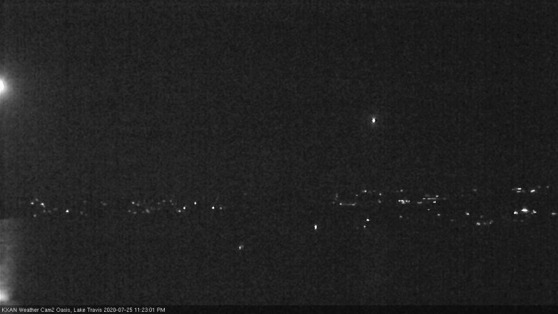 Lake Travis webcam, July 25, 2020 11:25 PM CT