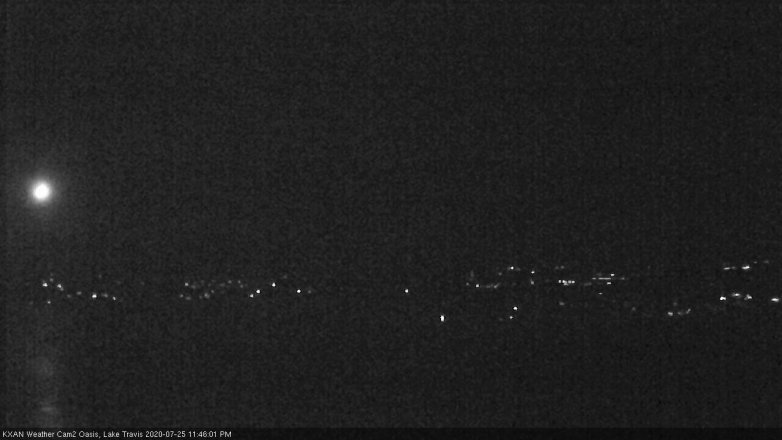 Lake Travis webcam, July 25, 2020 11:45 PM CT