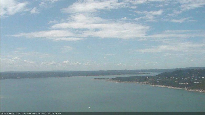 Lake Travis webcam, July 26, 2020 2:45 PM CT