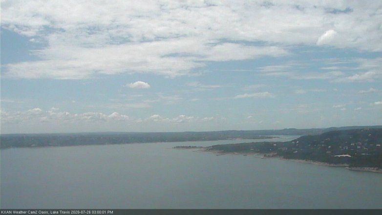 Lake Travis webcam, July 26, 2020 3:00 PM CT