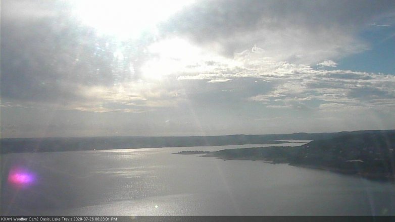 Lake Travis webcam, July 26, 2020 6:25 PM CT