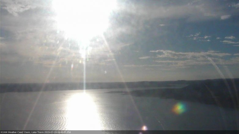 Lake Travis webcam, July 26, 2020 6:45 PM CT
