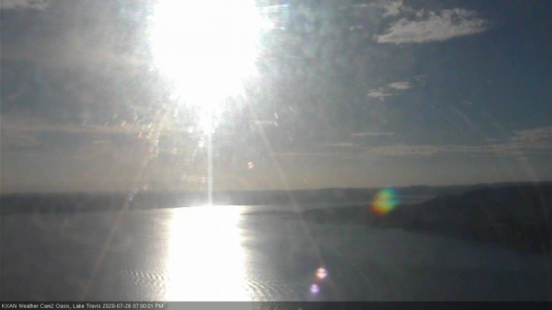 Lake Travis webcam, July 26, 2020 7:00 PM CT