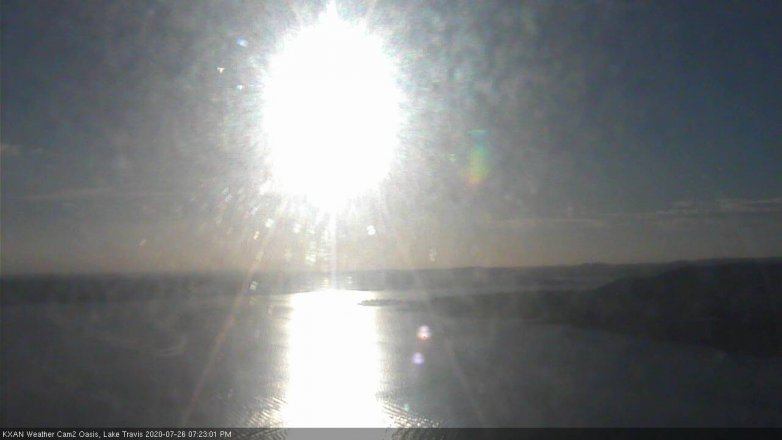 Lake Travis webcam, July 26, 2020 7:25 PM CT
