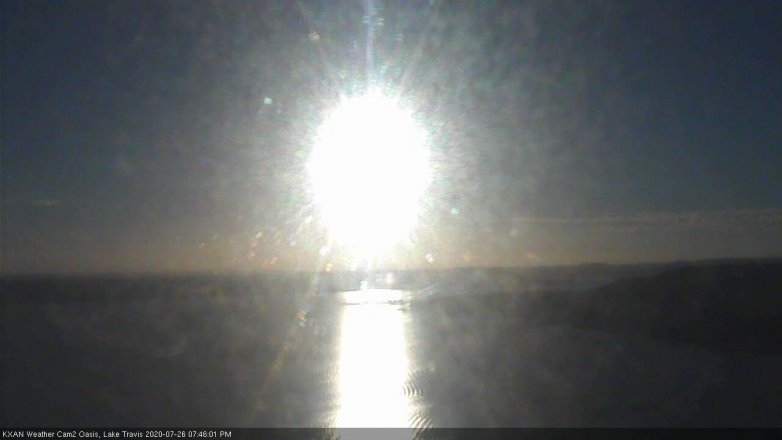 Lake Travis webcam, July 26, 2020 7:45 PM CT