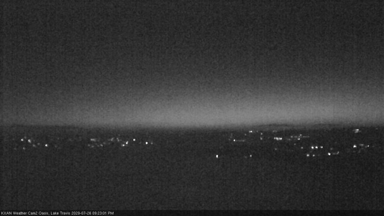 Lake Travis webcam, July 26, 2020 9:25 PM CT