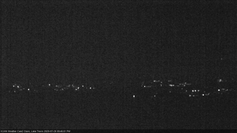 Lake Travis webcam, July 26, 2020 9:45 PM CT