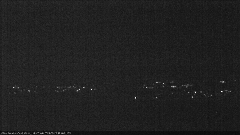 Lake Travis webcam, July 26, 2020 10:45 PM CT