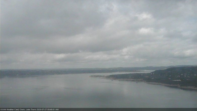 Lake Travis webcam, July 27, 2020 9:45 AM CT