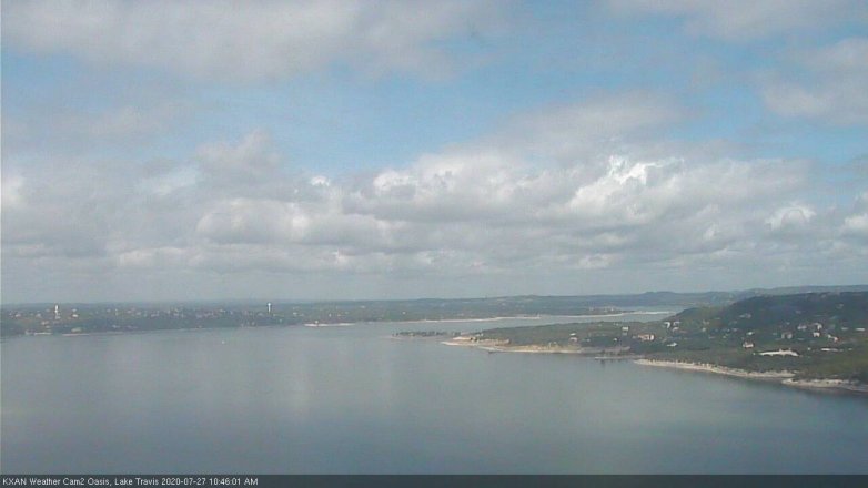 Lake Travis webcam, July 27, 2020 10:45 AM CT