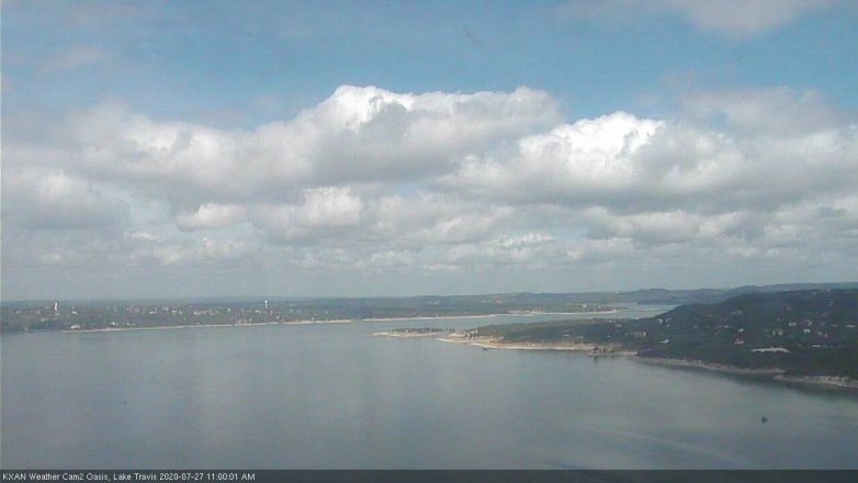 Lake Travis webcam, July 27, 2020 11:00 AM CT