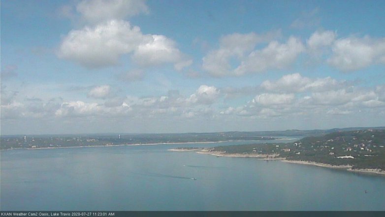 Lake Travis webcam, July 27, 2020 11:25 AM CT