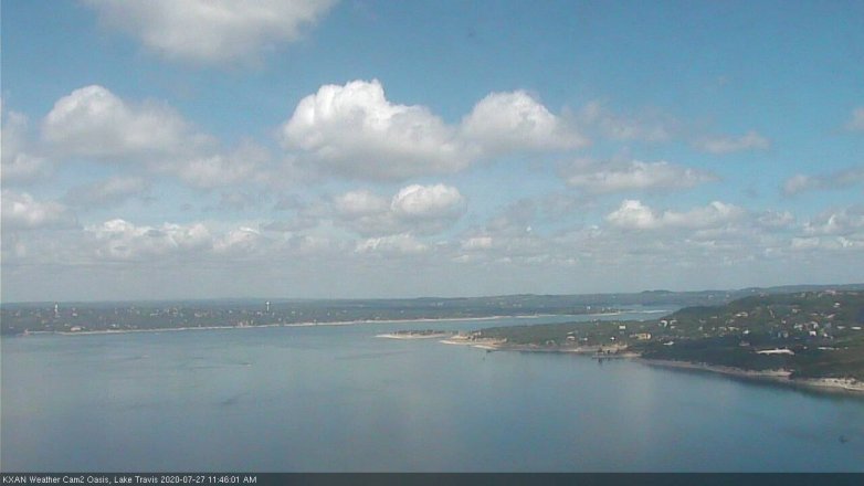 Lake Travis webcam, July 27, 2020 11:45 AM CT