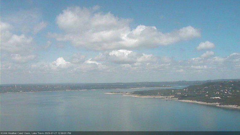 Lake Travis webcam, July 27, 2020 12:00 PM CT