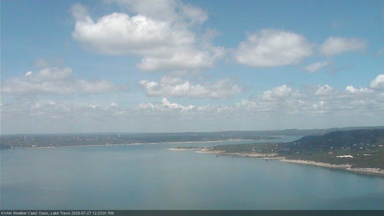 Lake Travis webcam, July 27, 2020 12:25 PM CT