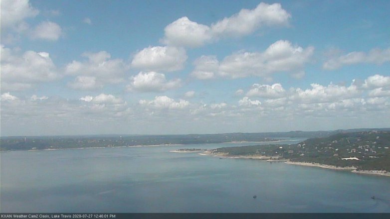 Lake Travis webcam, July 27, 2020 12:45 PM CT