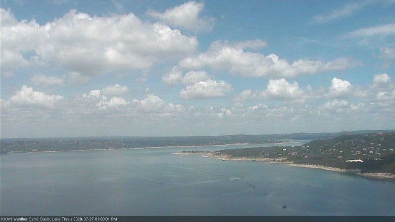 Lake Travis webcam, July 27, 2020 1:00 PM CT