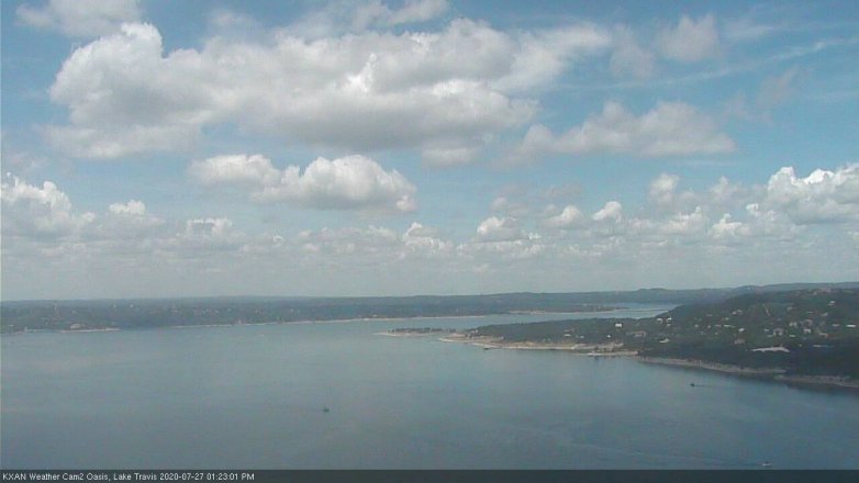 Lake Travis webcam, July 27, 2020 1:25 PM CT