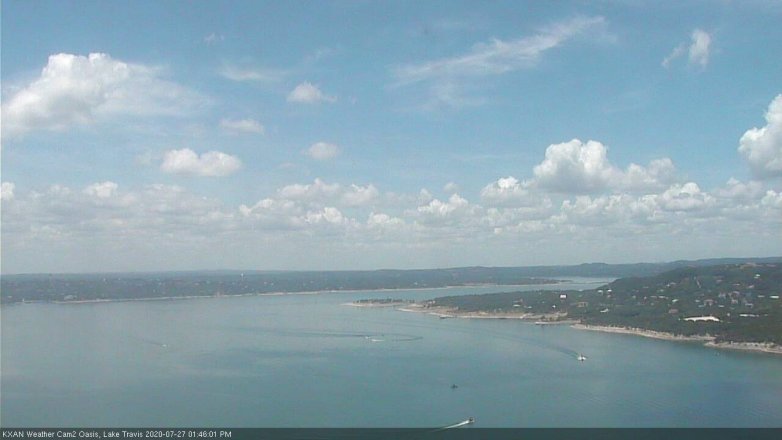 Lake Travis webcam, July 27, 2020 1:45 PM CT