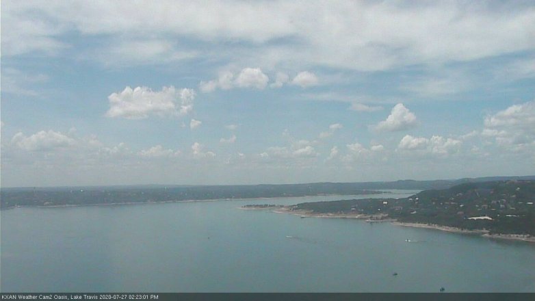 Lake Travis webcam, July 27, 2020 2:25 PM CT