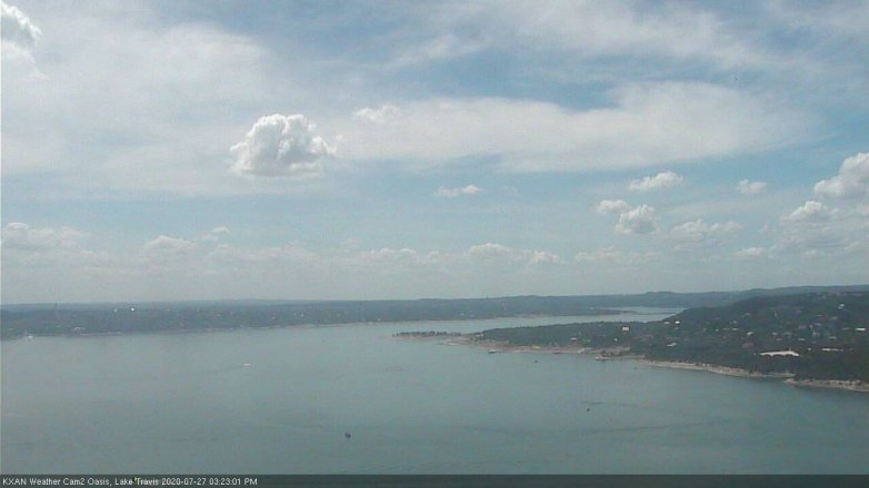 Lake Travis webcam, July 27, 2020 3:25 PM CT