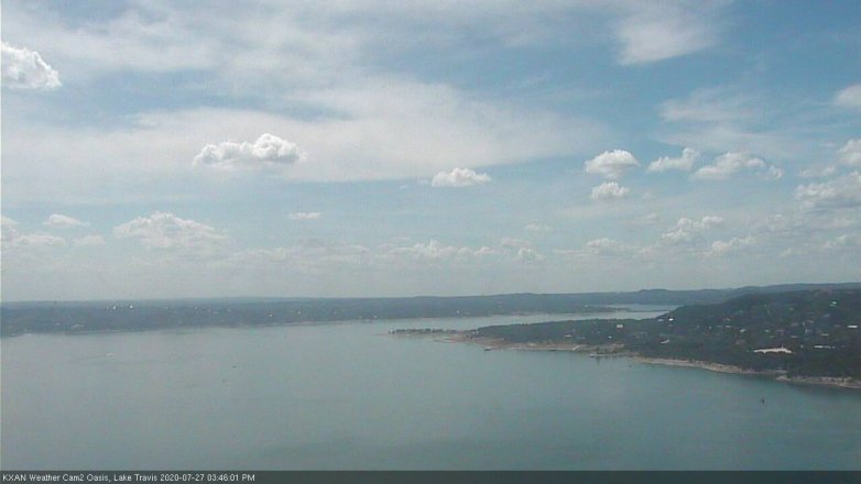 Lake Travis webcam, July 27, 2020 3:45 PM CT