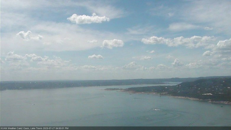 Lake Travis webcam, July 27, 2020 4:00 PM CT