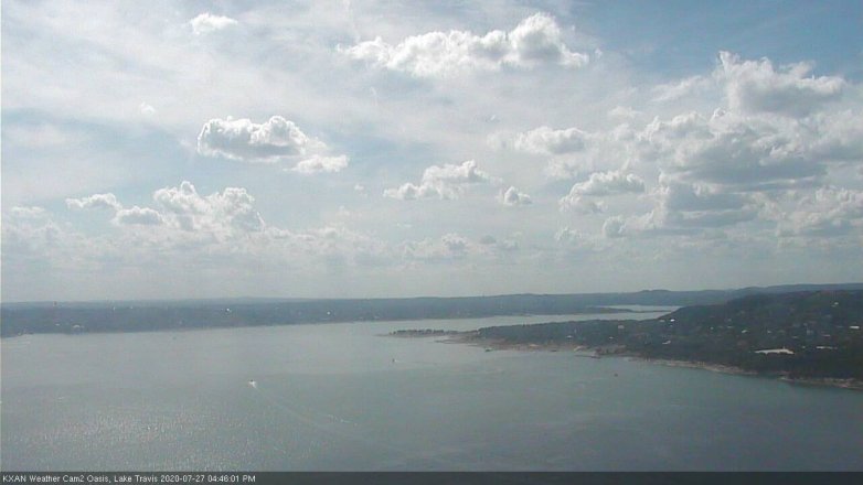 Lake Travis webcam, July 27, 2020 4:45 PM CT