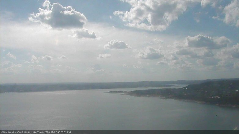 Lake Travis webcam, July 27, 2020 5:25 PM CT