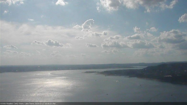 Lake Travis webcam, July 27, 2020 5:45 PM CT