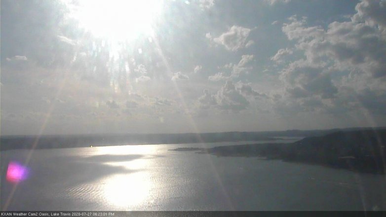 Lake Travis webcam, July 27, 2020 6:25 PM CT