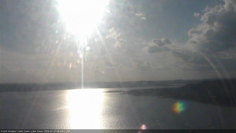 Lake Travis webcam, July 27, 2020 6:45 PM CT