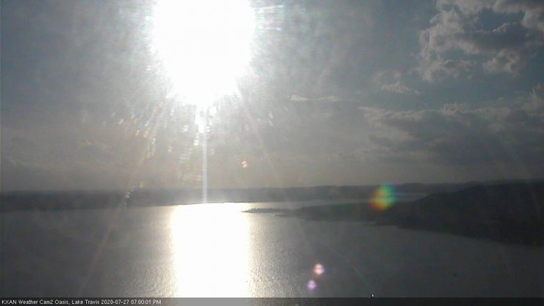 Lake Travis webcam, July 27, 2020 7:00 PM CT