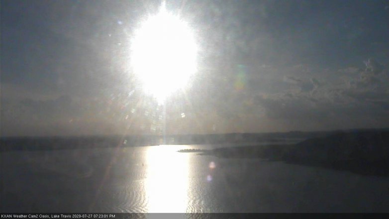 Lake Travis webcam, July 27, 2020 7:25 PM CT