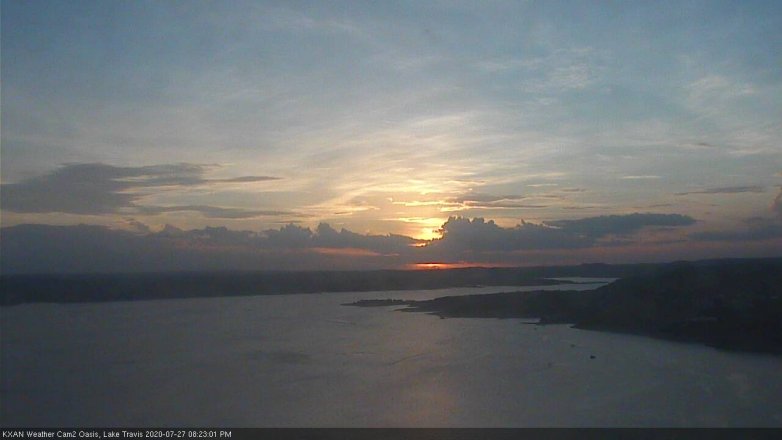 Lake Travis webcam, July 27, 2020 8:25 PM CT