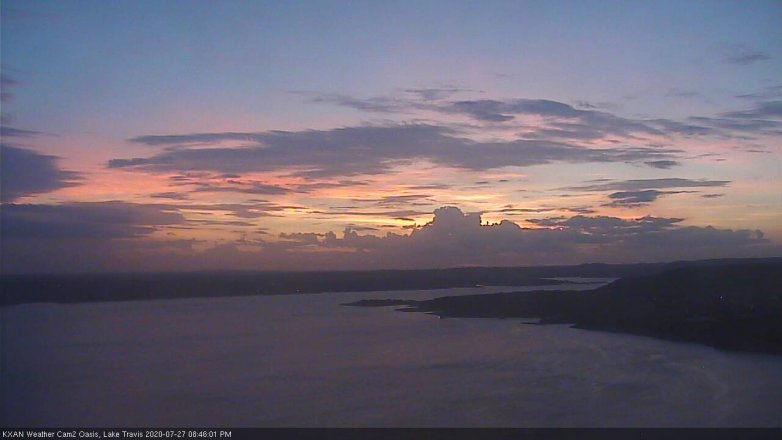 Lake Travis webcam, July 27, 2020 8:45 PM CT