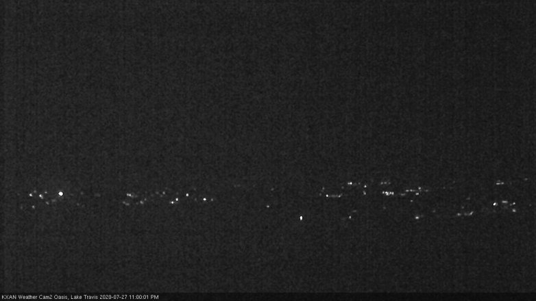 Lake Travis webcam, July 27, 2020 11:00 PM CT