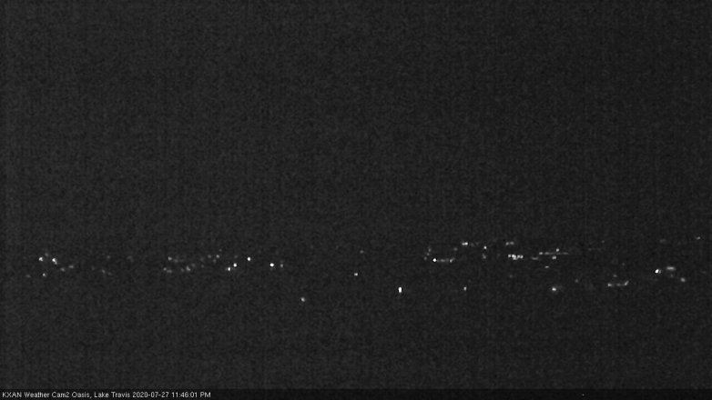 Lake Travis webcam, July 27, 2020 11:45 PM CT
