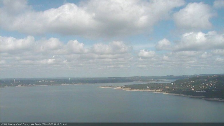 Lake Travis webcam, July 28, 2020 10:45 AM CT