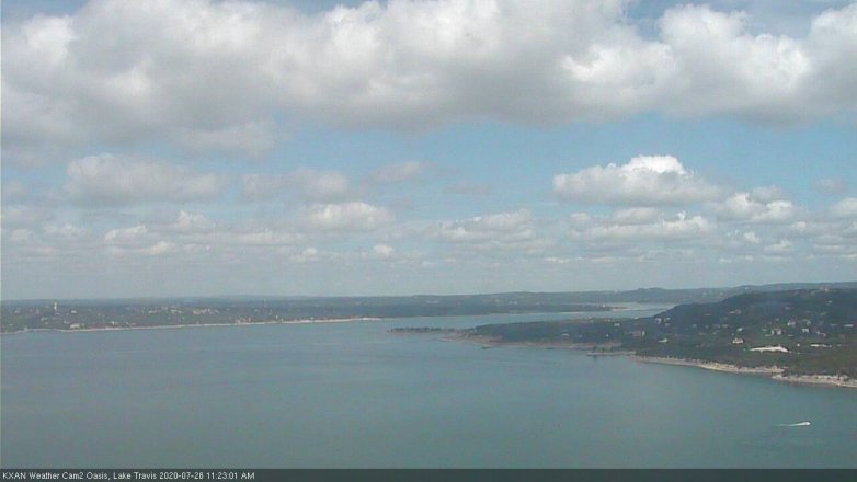Lake Travis webcam, July 28, 2020 11:25 AM CT