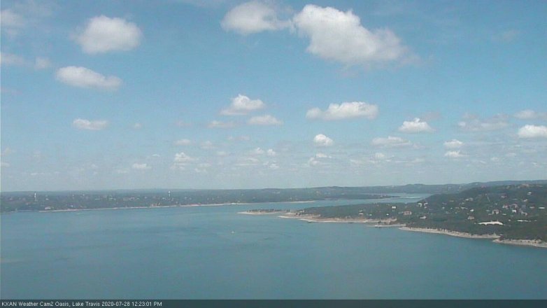 Lake Travis webcam, July 28, 2020 12:25 PM CT