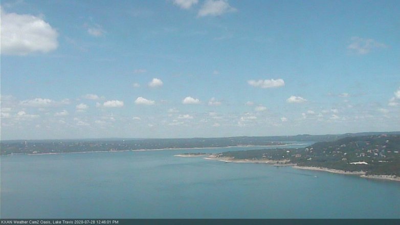 Lake Travis webcam, July 28, 2020 12:45 PM CT
