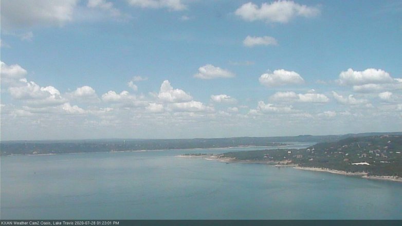 Lake Travis webcam, July 28, 2020 1:25 PM CT
