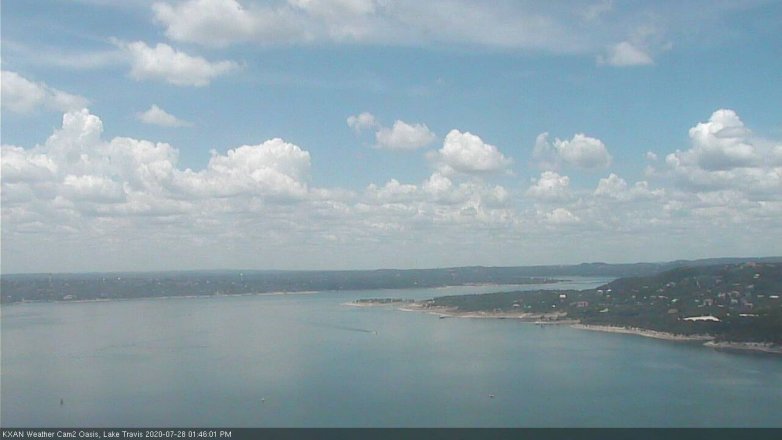 Lake Travis webcam, July 28, 2020 1:45 PM CT