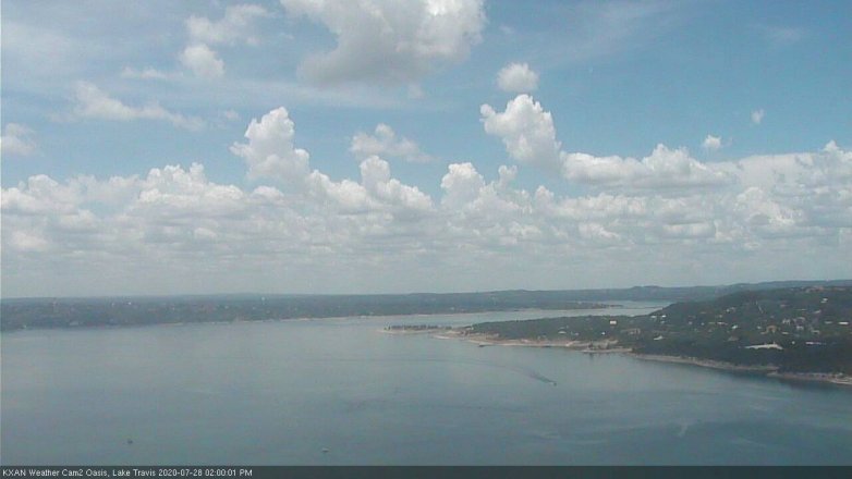 Lake Travis webcam, July 28, 2020 2:00 PM CT