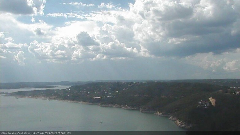 Lake Travis webcam, July 28, 2020 5:00 PM CT