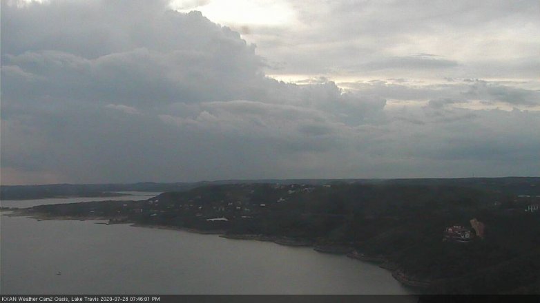 Lake Travis webcam, July 28, 2020 7:45 PM CT