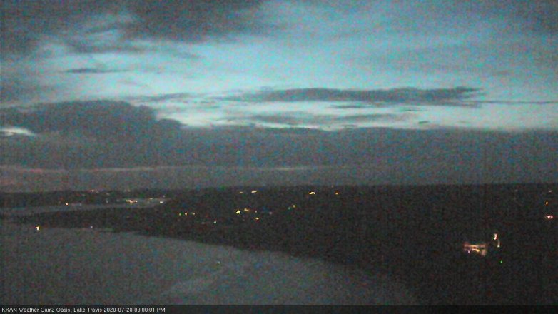 Lake Travis webcam, July 28, 2020 9:00 PM CT